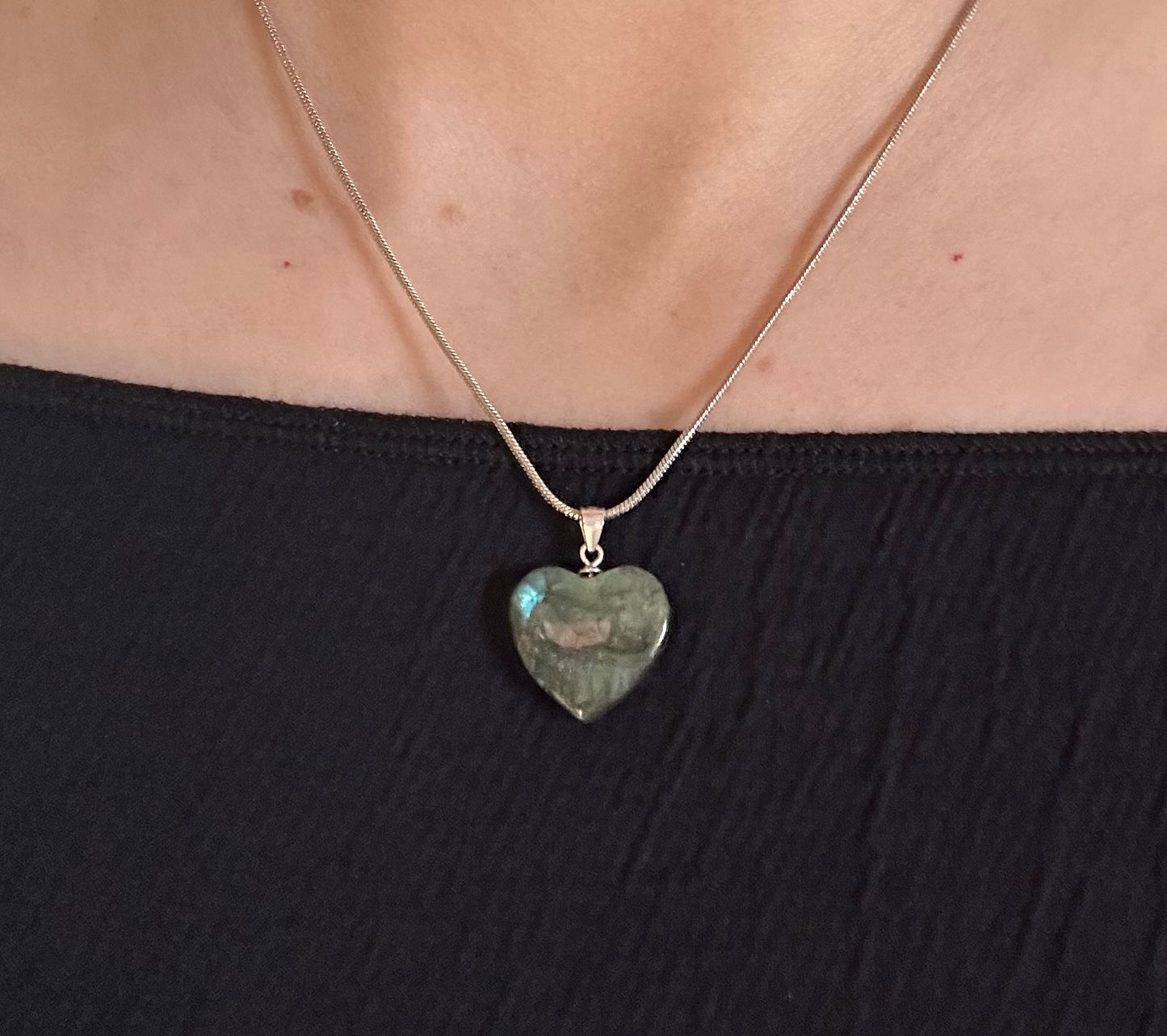 Labradorite Heart Necklace