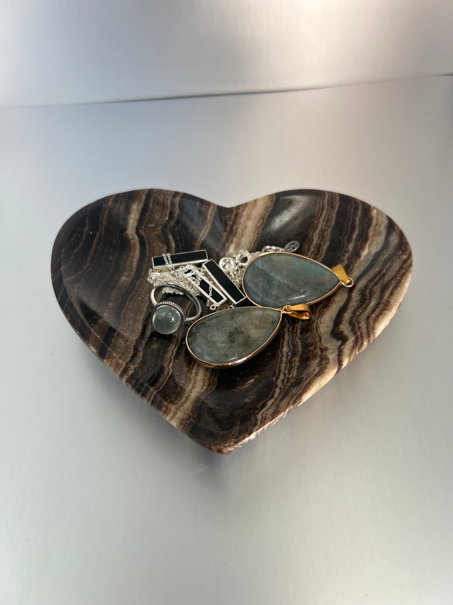 Brown Onyx Heart Bowl