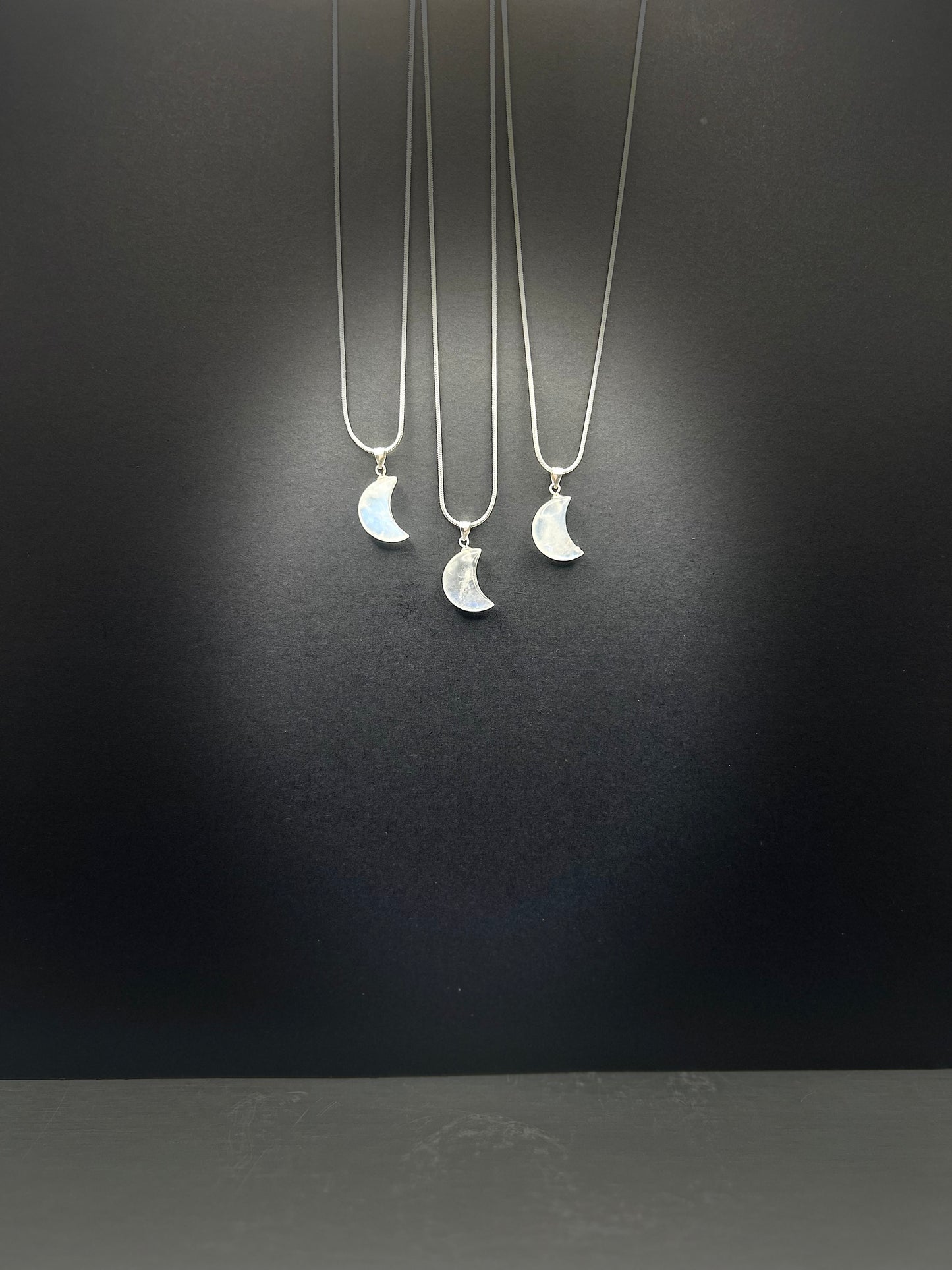 Moon Stone Crescent Necklace